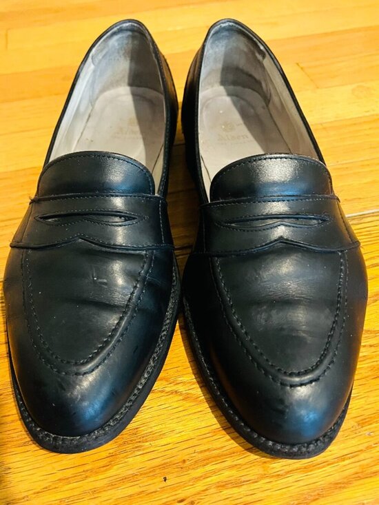 Alden Model 681 Full Strap Loafers in Black Calfskin Men Size US 9.5 D main image 16